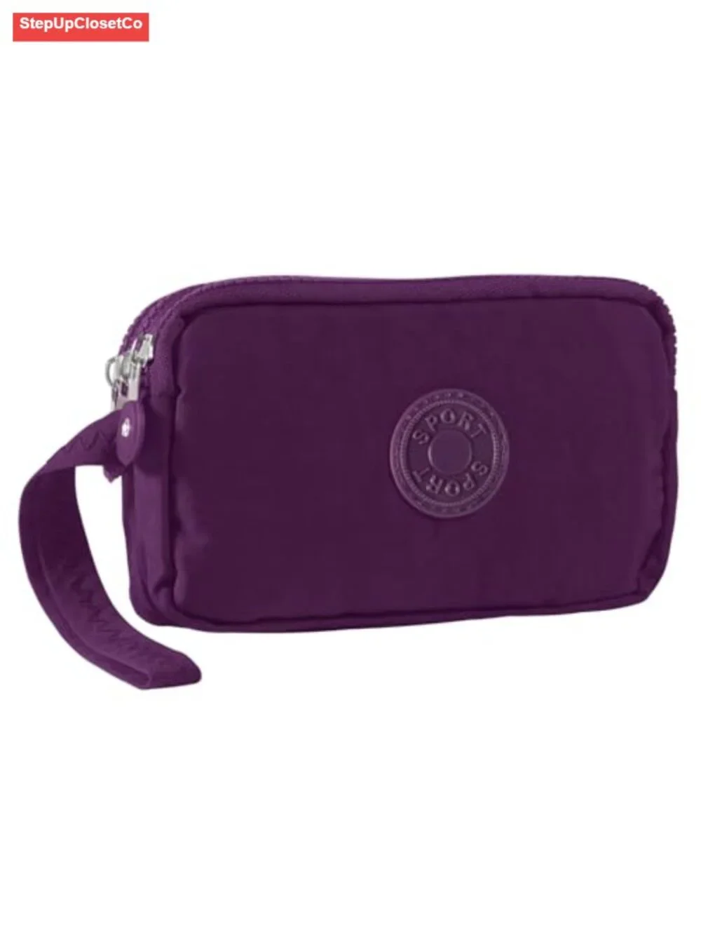 Large Capacity Wristlet Wallet 3 Layer Zipper Oxford Cloth Waterproof Purse